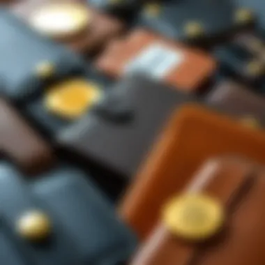 Diversity in Wallet Materials An array of wallets made from various materials
