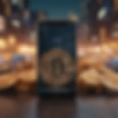 Illustration of mobile technology enhancing cryptocurrency transactions
