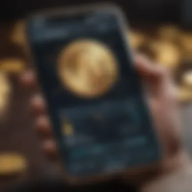User Interface of Cryptocurrency App User interface of a popular cryptocurrency app on an Android device