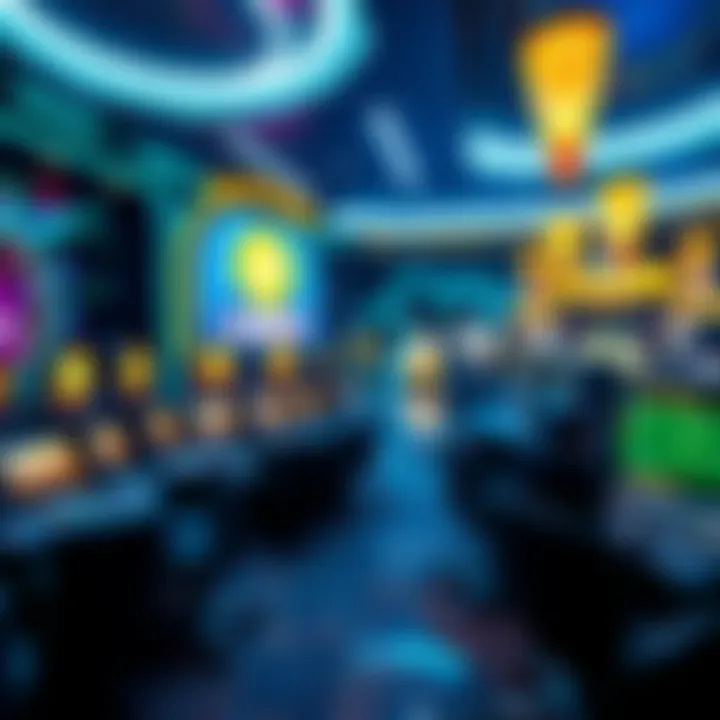 Illustration of a virtual casino environment powered by blockchain technology