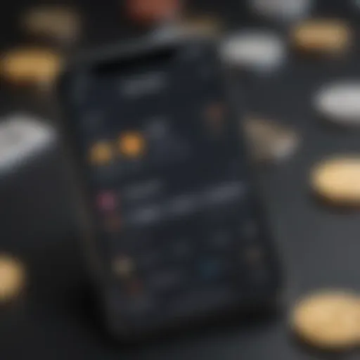 Visual representation of various iPhone crypto wallet interfaces