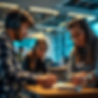 Collaborative Learning in Blockchain Students collaborating on blockchain projects