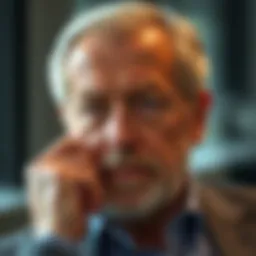Portrait of Peter Schiff contemplating investment strategies
