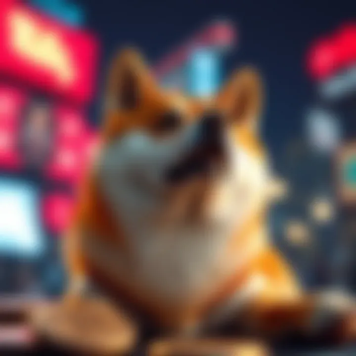 Digital representation of Shiba Inu cryptocurrency