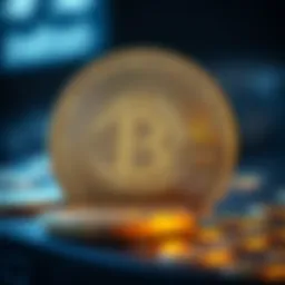 Conceptual representation of dollar cryptocurrency