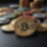 An illustrative representation of casino gaming tokens in a digital wallet